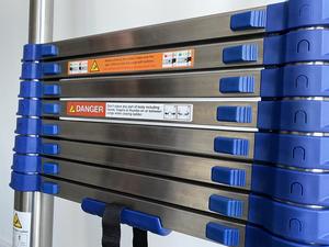 Escalera Telescópica Moderna de Acero Inoxidable de Alta Resistencia con Bloqueo de Seguridad, Escalera Plegable Portátil de <span class=keywords><strong>13</strong></span> Peldaños, Ahorra Espacio en el Apartamento - Product Image 2