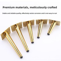 Pieds de meubles en métal modernes et minimalistes, coniques, électroplaqués pour canapé, armoire, commode, lit, tables
