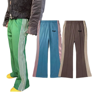 Pantalons de survêtement amples et larges en gros, poids lourd, couleur personnalisée, logo imprimé, pantalons de survêtement évasés empilés pour hommes - Product Image 1