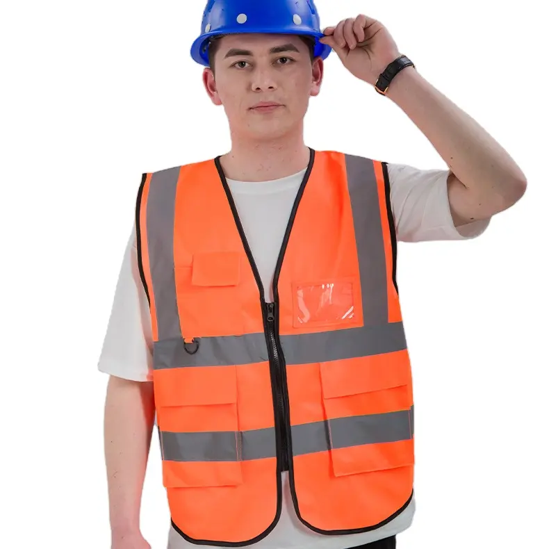 Factory Direct Sales Reflective Vest Breathable Safety Clothing 120GSM Knitted 100% Poly Tape High Reflective
