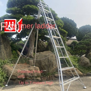 Modern tasarım kalınlaşmış katlanır alüminyum alaşımlı merdiven balıksırtı üçgen merdiven için kapalı bahçe meyve bahçeleri - Product Image 4