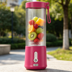 Mixeur Portable de Gros pour Boissons Glacées - Tasse Mixeur USB 450 ML pour Fruits Congelés, Glaçons et Shakes Protéinés, Presse-Agrumes Orange - Product Image 1