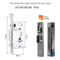 Serrure de porte intelligente TUYATTL F119, prise en charge de l'application Tuya Cloud, alliage d'aluminium, appel vidéo en temps réel, reconnaissance faciale 3D, empreinte digitale
