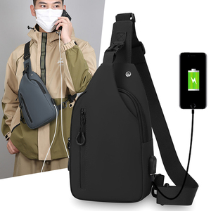 Bolsa de Peito Personalizada Super March para Mulheres e Homens, Impermeável, Antifurto, com Zíper e USB, Bolsa Transversal Portátil - Product Image 1
