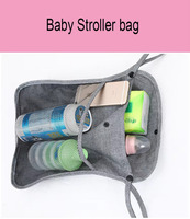 Sac suspendu pour poussette pour bébé Sac de rangement pour landau Organisateur de poussette pour bébé en polyester durable