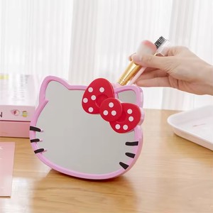 Sanrio Máy Tính Để Bàn Gương Lưu Trữ Hộp Cá Nhân Bạc Hello Kitty Hộp Màu Hình Bầu Dục Himirror Mini Mỹ Phẩm Gương Thông Minh Trang Điểm - Product Image 5