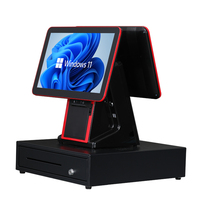 Caisse enregistreuse électronique avec écran tactile de 15,6 pouces, panneau LCD haute résolution, machine à émettre des reçus, design fin