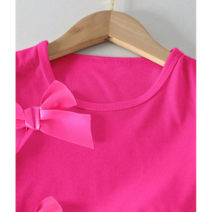 Cina fabbrica Custom OEM/ODM rosa manica corta con Shorts <span class=keywords><strong>blu</strong></span> Denim stile Casual per gruppi di età 4-7 anni - Product Image 3