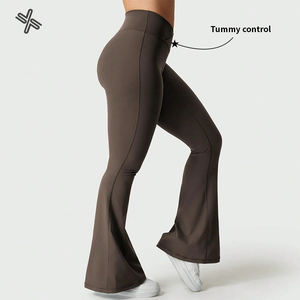 MIQI نايلون شكل V طماق اليوغا اللياقة البدنية السيطرة على البطن Activewear اندلعت بعقب رفع سكرش السراويل اليوغا - Product Image 4