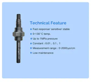 Nengshi ISO9001 Conductive Electrode For High Temperature With 200000us/cm Measurement Ec Sensor Conductivity Electrode