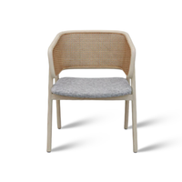 Fauteuil de salon rembourré en bois massif à dossier incurvé, fauteuil d'appoint pour hall d'hôtel et salle de repos