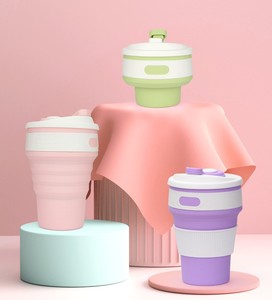 Tazas de Café Plegables de Silicona Portátiles en Oferta, Taza de Café Práctica para Exteriores, Tazas de Silicona Anti-quemaduras con Tapas - Product Image 3