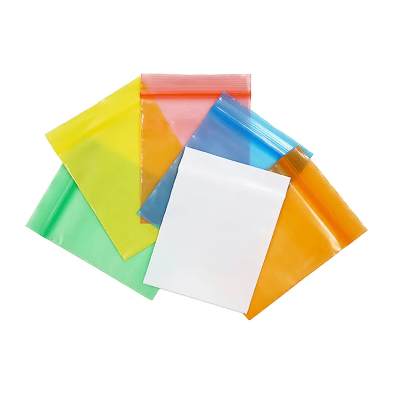 Color PE Ziplock Bag Small Size Translucent Sealing Pocket Ornament Packing Sealed Eyelash Plastic Bag