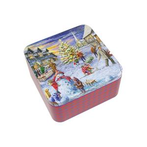 GAWOL <b>Christmas</b> market <b>biscuit</b> <b>tin</b> 15x15x7.5cm - Product Image 1