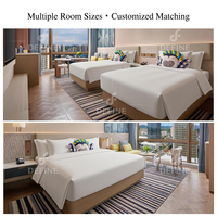 Ensemble de mobilier de chambre d'hôtel sur mesure tout-en-un, mobilier de chambre d'hôtel moderne commercial personnalisé avec lit king-size