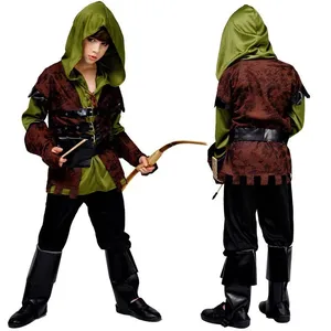 <span class=keywords><strong>Costume</strong></span> da <span class=keywords><strong>Robin</strong></span> Hood per Bambini, Travestimento da Arciere per Halloween, Purim e Feste in Maschera - Product Image 2