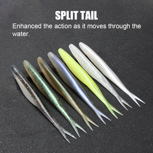 Señuelo de Pesca Spinpoler, Jerkbait de Cola Dividida, Minnow Suave, Jerkbait de Lanzamiento, Shad de Plástico, Swimbait para Lubina, Trucha y Pesca en Agua Salada - Product Image 6