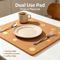Sous-plat en liège, résistant à la chaleur, antidérapant, protège le plan de travail de la cuisine pour les casseroles chaudes, décoration de table à la maison