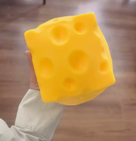 Nouveauté : Jouet anti-stress en forme de bloc de fromage, extensible et compressible, pour soulager l'anxiété, jouet sensoriel réaliste en forme de nourriture pour usage quotidien