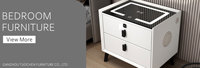 Table de chevet intelligente en bois massif avec lumière LED, luxe, chambre à coucher moderne, simple, multifonctionnelle, charge sans fil, armoire de rangement, 2 tiroirs