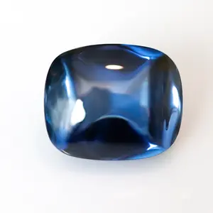 Yinzheng diskon besar berlian longgar bantal setengah lingkaran memotong safir warna biru mewah lab tumbuh safir