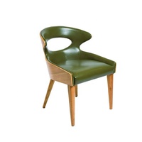 Chaise de salle à manger en bois massif de luxe, mobilier de restaurant, style nordique, siège en cuir, moderne, café commercial, bistrot