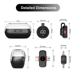 Microphone Lavalier Sans Fil à Condensateur S40 avec Réduction de Bruit IA DSP, Faible Latence 2.4G, Type-C pour Téléphone, Appareil Photo et Diffusion en Direct - Product Image 6