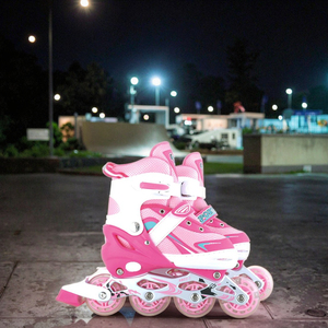 Patines de Ruedas Luminosos Duraderos de Una Sola <span class=keywords><strong>Fila</strong></span> y Cuatro Ruedas, Ligeros, para Niños y Adultos, para Principiantes - Product Image 5