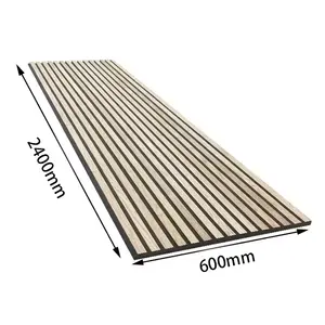 Kasaro 2400*600 Acoustic Panels Pet Acoustic Ceiling Panels Soundproof Wooden Walls Slat Mdf Wall Panels