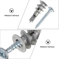 Ancres pour cloisons sèches en alliage de zinc, auto-perceuses, pour murs creux, avec vis