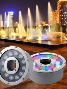 Lumière de fontaine LED solaire submersible étanche IP68 en acier inoxydable 316L pour extérieur, contrôle DMX512 RGB - Product Image 5