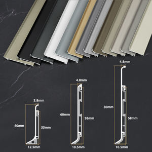 Plinthe à clipser en marbre blanc européen Profil Anodisé Aliminuim Plinthe murale intérieure en métal décorative - Product Image 4