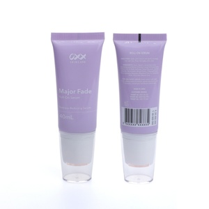 Emballage cosmétique en plastique OEM 50 ml pour crème contour des yeux, vente en gros, étiquette privée, applicateur à bille massant personnalisé, tubes souples - Product Image 4