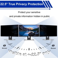 Filtre de confidentialité anti-espion bidirectionnel résistant aux rayures pour moniteur Dell 25 pouces 16:9, protecteur anti-reflets amovible bloquant la lumière bleue
