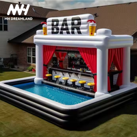 Piscine gonflable extérieure de partie d'arrière-cour des adultes avec la barre de piscine de barre de PVC pour le plaisir