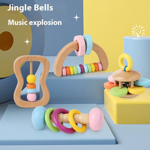 Juguetes <span class=keywords><strong>de</strong></span> Madera Montessori, Sonajero <span class=keywords><strong>de</strong></span> Colores, Instrumentos Musicales <span class=keywords><strong>de</strong></span> Seguridad para Niños, <span class=keywords><strong>Campana</strong></span> <span class=keywords><strong>de</strong></span> <span class=keywords><strong>Mano</strong></span> - Product Image 3