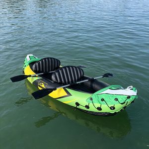 Canoë gonflable pour deux personnes - Kayak/raft gonflable portable pour la pêche en plein air et la navigation fluviale - Product Image 4