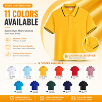 Logo personnalisé de haute qualité pour chemises 100% polyester 190 g/m² Solide Respirant Col contrasté Unisexe Uniforme d'équipe d'entreprise