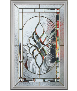Inserts de verre décoratifs vintage incrustés, unité de verre isolant, taille standard 558*912R pour projet de porte résidentielle - Product Image 1