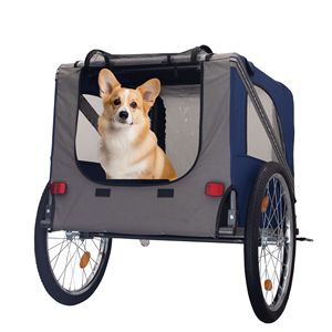 Carrello da Campeggio Pieghevole in Acciaio Inox a Quattro Ruote, Passeggino per Animali, Cesto Portaoggetti Industriale, Trolley da Esterno - Product Image 1