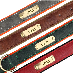 <span class=keywords><strong>Collar</strong></span> de Perro de Diseño Personalizado, al por Mayor, de Lujo, de Cuero PU y Poliéster, Impermeable, Elegante y Simple, con Hebilla de Metal Ajustable - Product Image 2