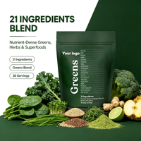 Super Greens Poeder Probiotica Spijsverteringsenzymen Smoothie Mix voor Darmgezondheid & Spijsvertering - Private Label OEM
