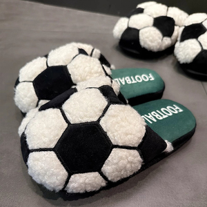 2026 Chaussons unisexe amusants à motif de dessin animé (<span class=keywords><strong>football</strong></span>, basketball, baseball) pour femme, antidérapants, d'intérieur, en peluche, sur le thème du <span class=keywords><strong>football</strong></span> - Product Image 2