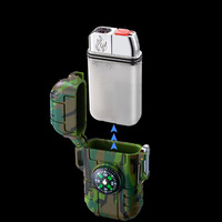 Encendedor Multifuncional de Doble Uso para Exteriores, Recargable, Inflable, con Brújula, Resistente al Agua, Ideal para Regalo, Directo de Fábrica