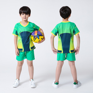 Factory wholesale kids custom team short sleeve soccer jerseys and kits - Product Image 1