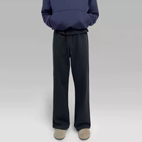 Pantalon de survêtement vintage personnalisé OEM/ODM, coupe ample, avec cordon élastique et ceinture à ourlet visible, effet délavé