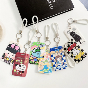 Porte-cartes de <span class=keywords><strong>bus</strong></span> mignons en gros OEM&ODM, étuis pour cartes de cantine étudiante et badges d'accès campus et exposition, tout-en-un avec porte-clés - Product Image 1