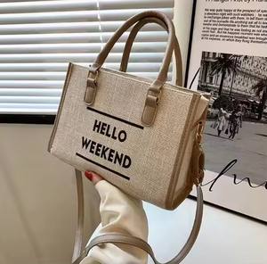 Wholesale Ladies Canvas Tote Bags Hot Selling New Fashion Woman Handbags Large Sling for Commuting <b>Cheap</b> - Product Image 2