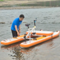 Nouvel équipement de divertissement aquatique flottant, vélo aquatique électrique monoplace, vélo aquatique gonflable électrique