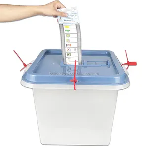 شراء 45L الأمن العام التصويت مربع من البلاستيك الشفاف الانتخابات صندوق اقتراع